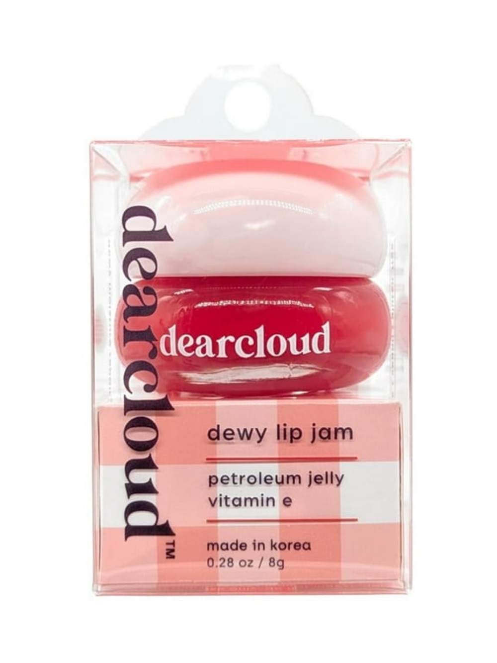 dearcloud Dewy Lip Jam – Hydrating Lip Balm & Gloss with Vitamin E, Deep Cherry
